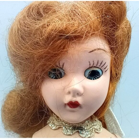 Vintage 1950s Ballerina Doll Sleepy Eyes Pink Tulle Skirt 6.5 In Fashion Toy - Picture 2 of 15